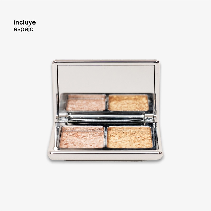 MINI DUO PALETA DE SOMBRAS FLAKY (PALETA DE SOMBRAS BRILLANTES)